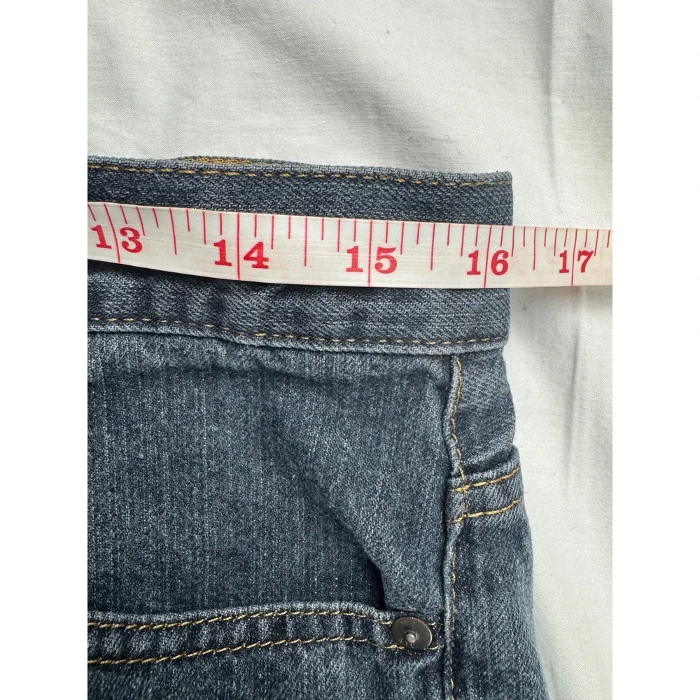 Aeropostale Mens Slim Straight Jeans Dark Wash Blue Button Fly 32x34 Denim